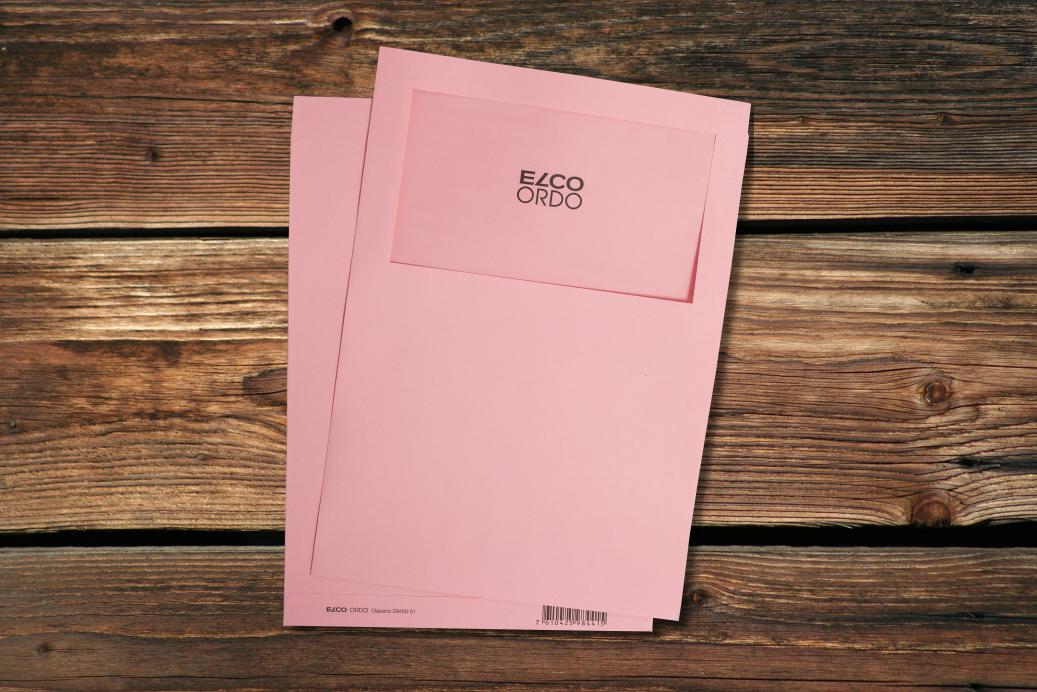 Ordnungsmappen mit Sichtfenster 220x310 mm Hellrosa 120 g/qm